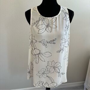 Apt. 9 Black and White Floral Blouse